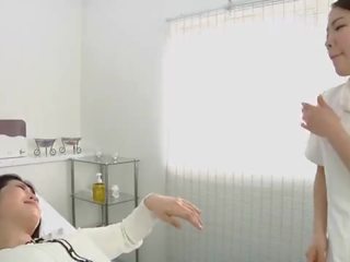 Japanese lesbian sedusive spitting massage clinic Subtitled