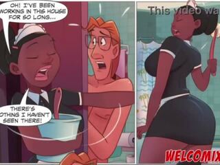 Fucking the stupendous maid&excl; Mop on the maid&excl; The Naughty Animation Comics